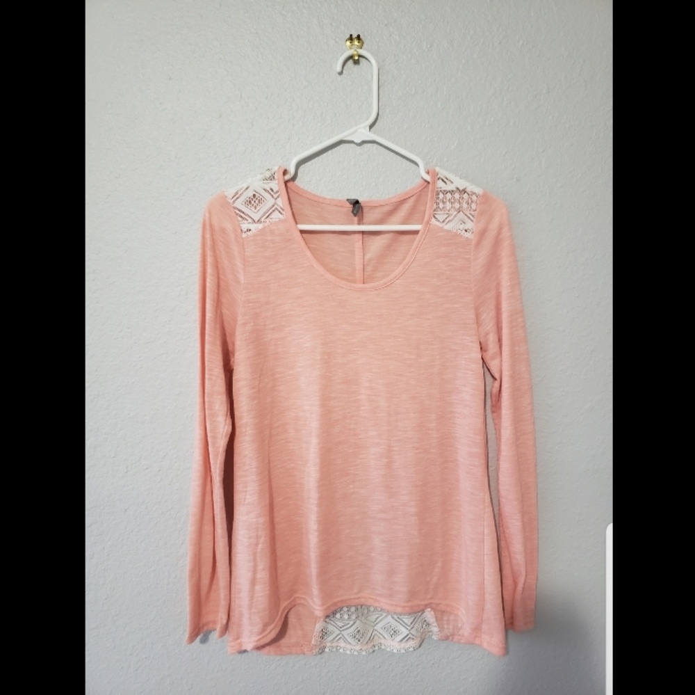 Peach lacey top
